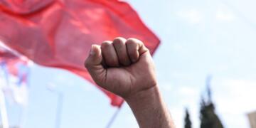 Demonstration by members of workers unions and PAME, for the May 1st Strike, in Syntagma Sqr. Athens, Greece, on May 1, 2022 / Απεργιακή συγκέντρωση του ΠΑΜΕ και εργατικών συνδικάτων, για την Εργατική Πρωτομαγιά, στο Σύνταγμα, Αθήνα, στις 1 Μαίου, 2022