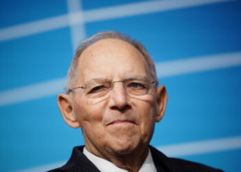 epa10408923 Former German Parliament ‘Bundestag’ president Wolfgang Schaeuble looks on during a festive event on the occasion of Wolfgang Schauble's 50th anniversary in parliament, in Berlin, Germany, 16 January 2023. Former German Parliament 'Bundestag' president Wolfgang Schaeuble has served for more than half a century as a member of the German parliament ‘Bundestag. He is the first deputy having participated in parliament for such a long time.  EPA/CLEMENS BILAN / POOL